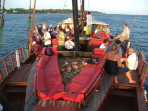 a Charlie Claw's dhow with guests